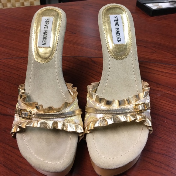 STEVE MADDEN CRUCIAL PLATFORM OPEN TOE SHOES 6.5 - Picture 3 of 6